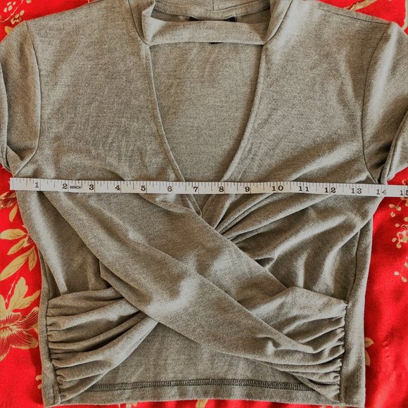 Softest Topshop Twist-Front Choker-Neck Top XS - Picture 10 of 16